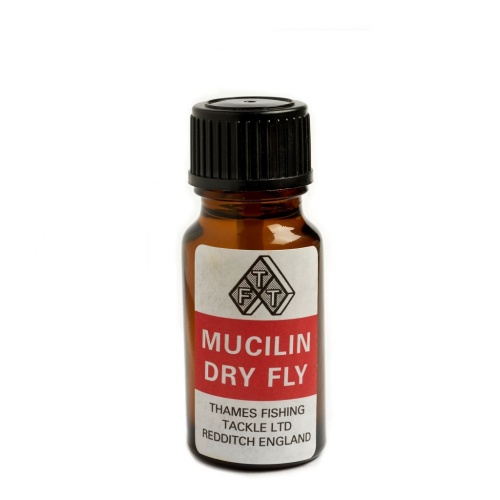 Mucilin Red Liquid Bottle And Brush Fly Fishing Floatant